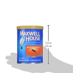 Maxwell House Breakfast Blend Ground Coffee, Light Roast, 11 Ounce Canister