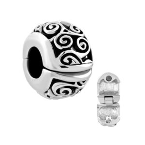 charmsstory irish celtic swirl flower clip lock stopper spacers charms beads for bracelets