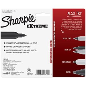 Sharpie Extreme Permanent Markers, 2-Pack, Black (1919845)