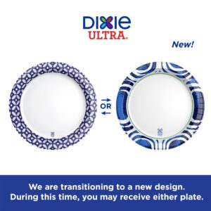 Dixie Ultra, Medium Paper Plates, 8.5 Inch, 64 Count, 3X Stronger*, Heavy Duty, Microwave-Safe, Soak-Proof, Cut Resistant, Disposable Plates For Heavy, Messy Meals