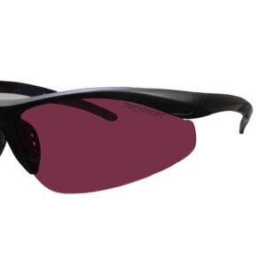 proSPORT Rose Pink Tinted Polarized Sport Sunglass Durable TR90 Black Frame Non Slip Rubber Nose & Ear Pieces.