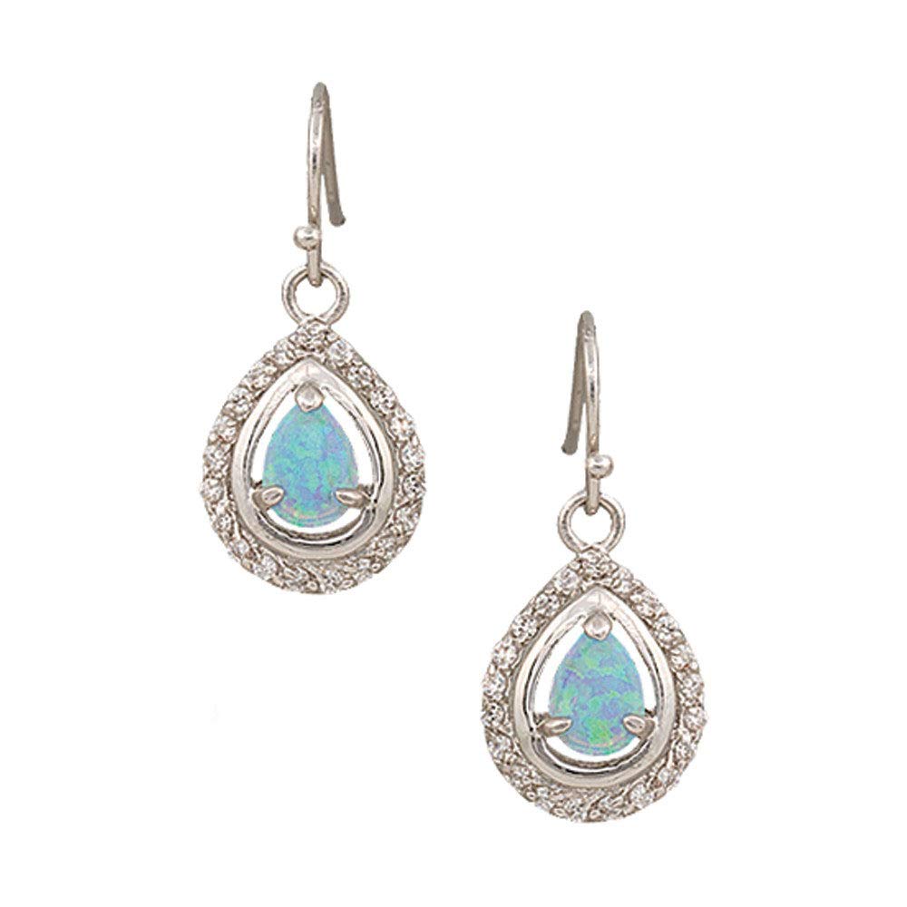 Montana Silversmiths Women's Canyon Colors River Lights On Ice Teardrop Earrings Silver One Size