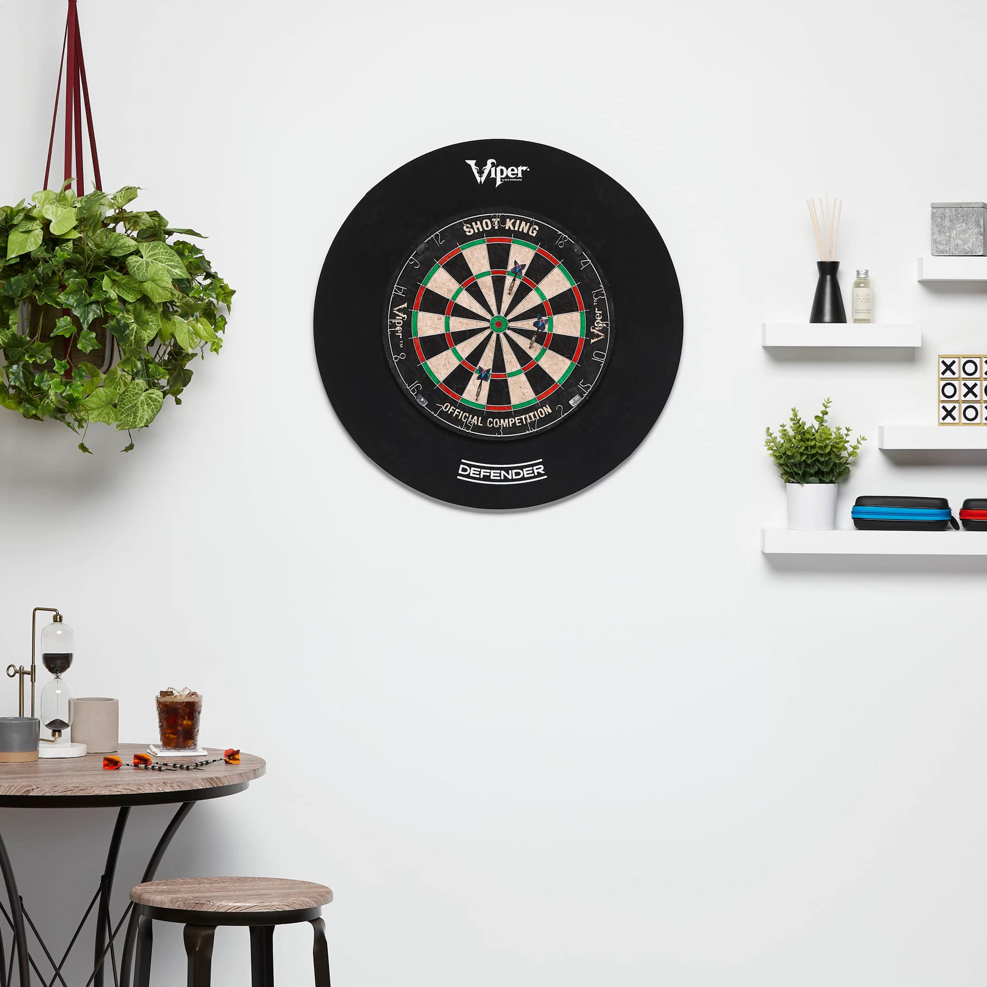 Viper by GLD Products Defender Dartboard Surround Wall Protector , Black