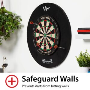 Viper by GLD Products Defender Dartboard Surround Wall Protector , Black