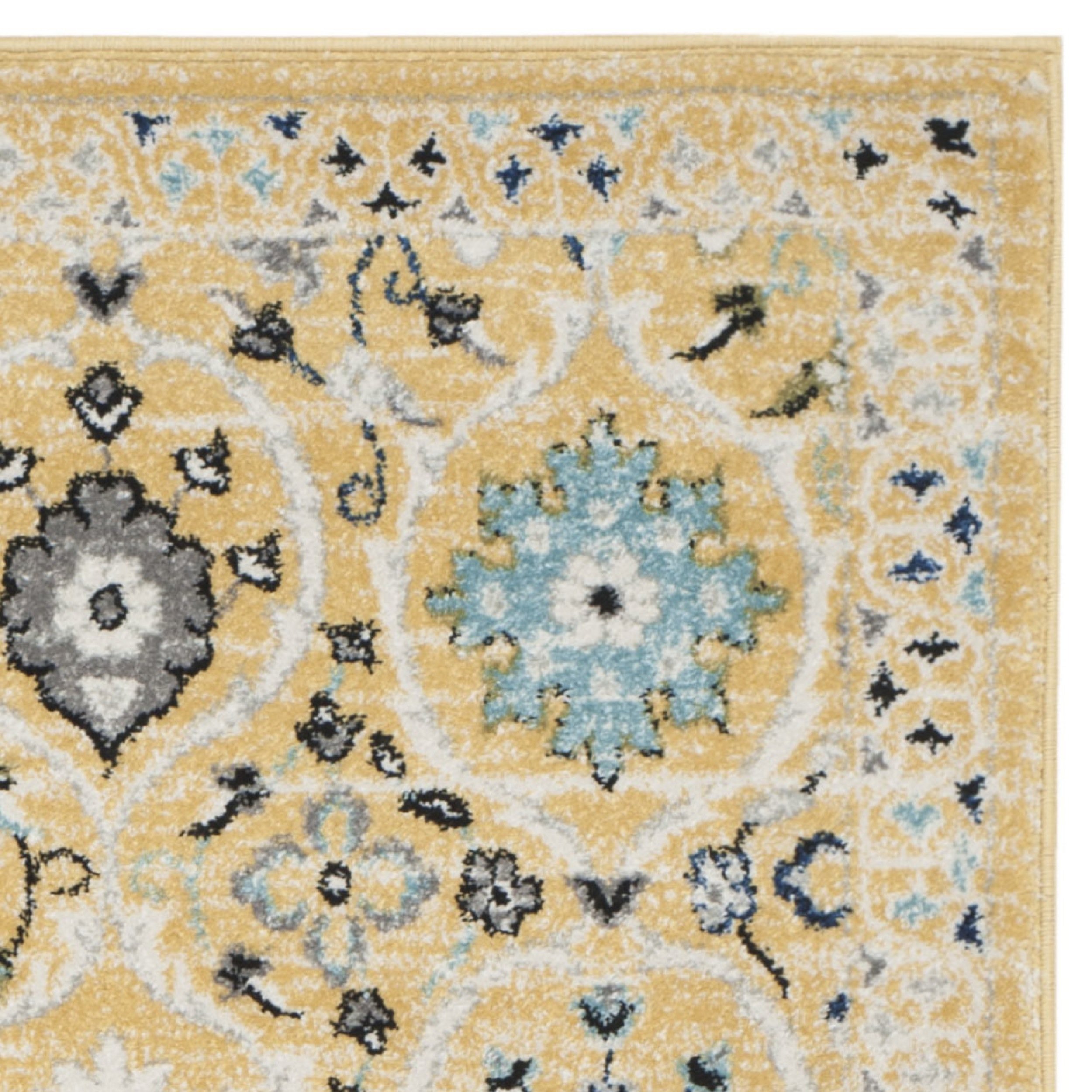 SAFAVIEH Evoke Collection 8' x 10' Gold / Ivory EVK210B Non-Shedding Living Room Bedroom Dining Home Office Area Rug