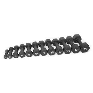 CAP Barbell Black Neoprene Coated Dumbbell, 2 lb Single