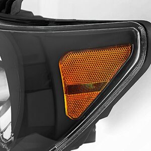 AKKON - For Toyota Tundra OE Replacement Black Headlights Driver/Passenger Head Lamps