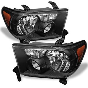 AKKON - For Toyota Tundra OE Replacement Black Headlights Driver/Passenger Head Lamps