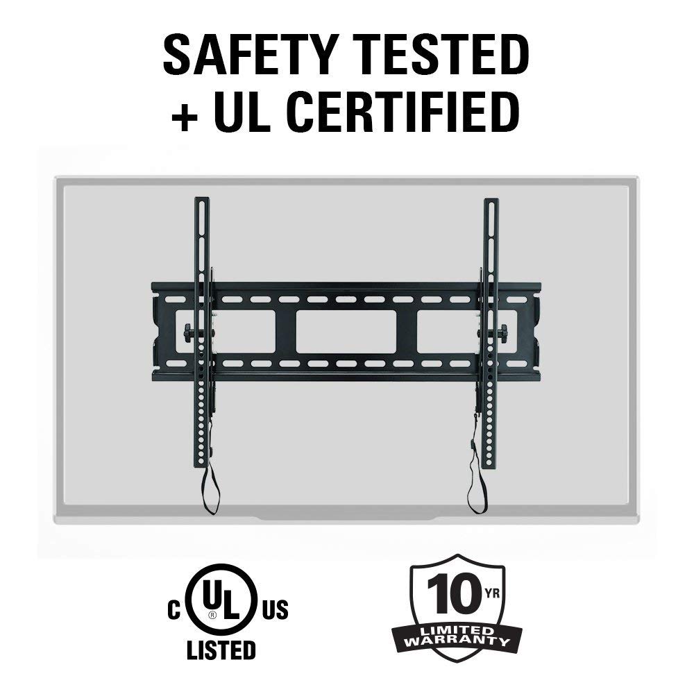 Sanus Universal Low Profile Tilt TV Wall Mount for 37" - 80" LED, LCD & Plasma TVs, Eliminates Glare with 10º of Tilt & Post-Install Adjustments - 3 Step Install - Safety Certified - MLT14-B1