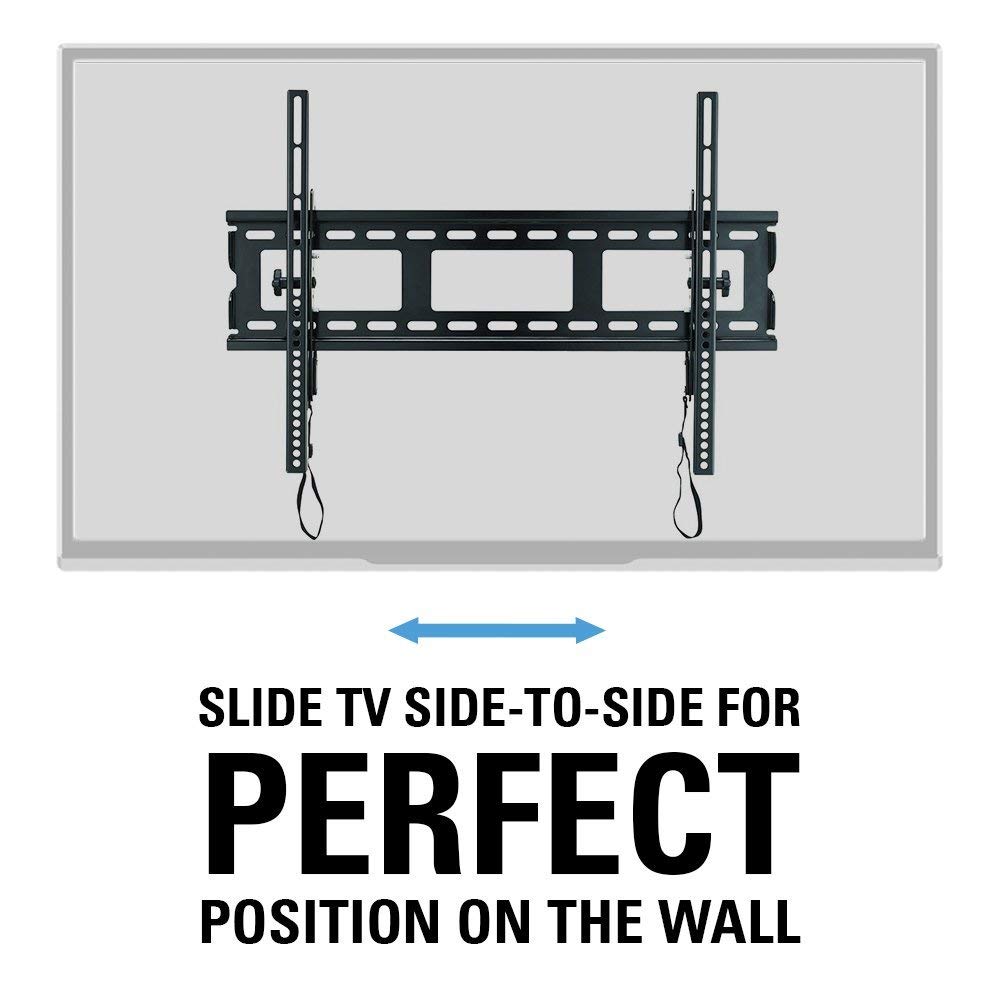 Sanus Universal Low Profile Tilt TV Wall Mount for 37" - 80" LED, LCD & Plasma TVs, Eliminates Glare with 10º of Tilt & Post-Install Adjustments - 3 Step Install - Safety Certified - MLT14-B1