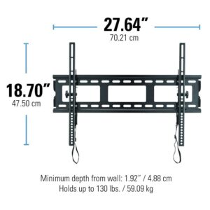 Sanus Universal Low Profile Tilt TV Wall Mount for 37" - 80" LED, LCD & Plasma TVs, Eliminates Glare with 10º of Tilt & Post-Install Adjustments - 3 Step Install - Safety Certified - MLT14-B1