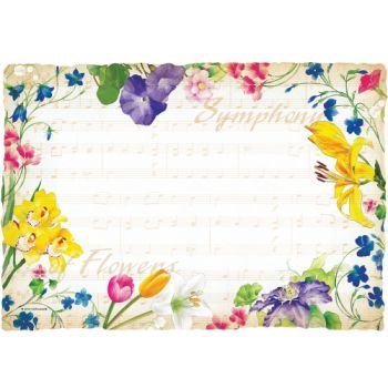 Hoffmaster Symphony Flowers Paper Placemats 50 Per Pack