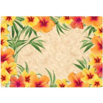 Hoffmaster Hibiscus Placemats #2 Paper Placemats 50 Per Pack