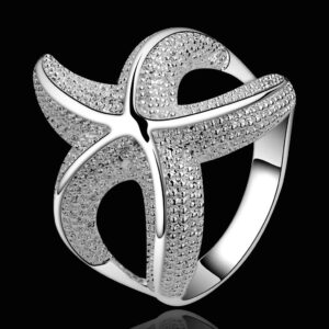 LZD Sterling Silver Plated Fashion Ring Women Starfish B368 (8)