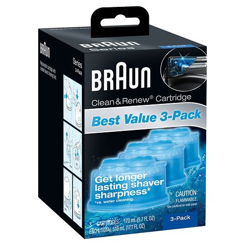 NEW Braun Series 3 5 7 CCR3 Shaver Clean & Renew Refills CONTAINS 3-Pack Men