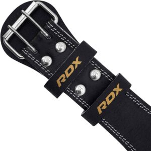 RDX Weight Lifting Belt Gym Exercise Workout, 6 inch Leather Padded Lumbar Back Support Men Women, 10 Adjustable Holes, Powerlifting Bodybuilding Deadlift, Squat Fitness Strength Training Equipment