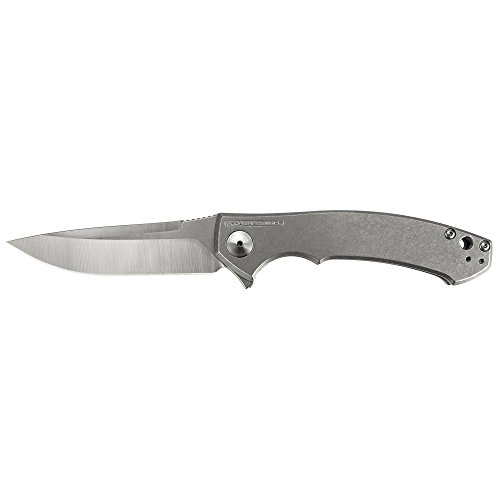 Zero Tolerance (0450); With 3.25” DLC-Coated S35VN Stainless Steel Blade, All-Black Carbon Fiber and Titanium Handle Scales, KVT Ball-Bearing Opening, Frame Lock Reversible Pocketclip; 2.45 OZ., Silver, Small