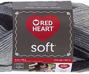 Red Heart Soft Yarn, Greyscale (E728.9931)