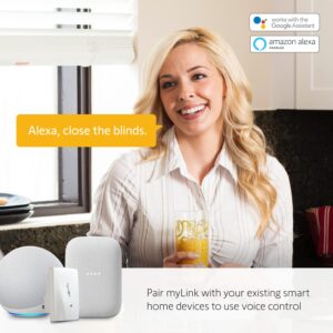 Somfy myLink RTS Hub - Control Motorized Blinds, Shades, Curtains & Awnings with Alexa & Google Assistant - Quick Setup, 16 Channels Control, Wake Up to Sunshine, WiFi Connection #1811403