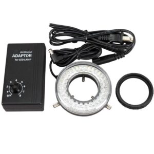 AmScope LED-64-ZK Microscope Ring Light with Adapter, white