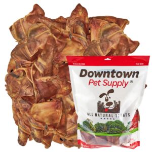 Downtown Pet Supply - Jumbo Pig Ears - Dog Dental Treats & Rawhide-Free Dog Chews - Healthy Coat & Skin Care, Cholesterol & Heart Health Dog Treats - Protein, Vitamins & Minerals -35 Pack