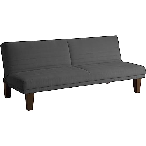 DHP Dillan Convertible Futon with Microfiber Upholstery, Grey