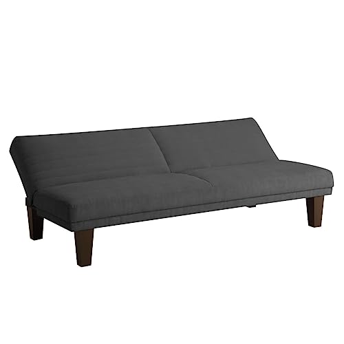 DHP Dillan Convertible Futon with Microfiber Upholstery, Grey