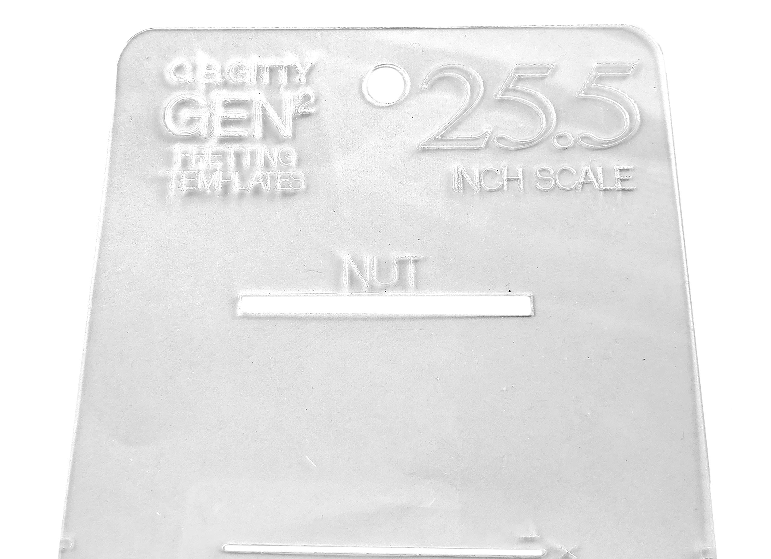 25.5-inch Fretting Scale Marking Template for Guitars - Laser-Cut-Acrylic - Popular Electric Guitar Scale as Used on Fender Telecaster(R) & Stratocaster(R)