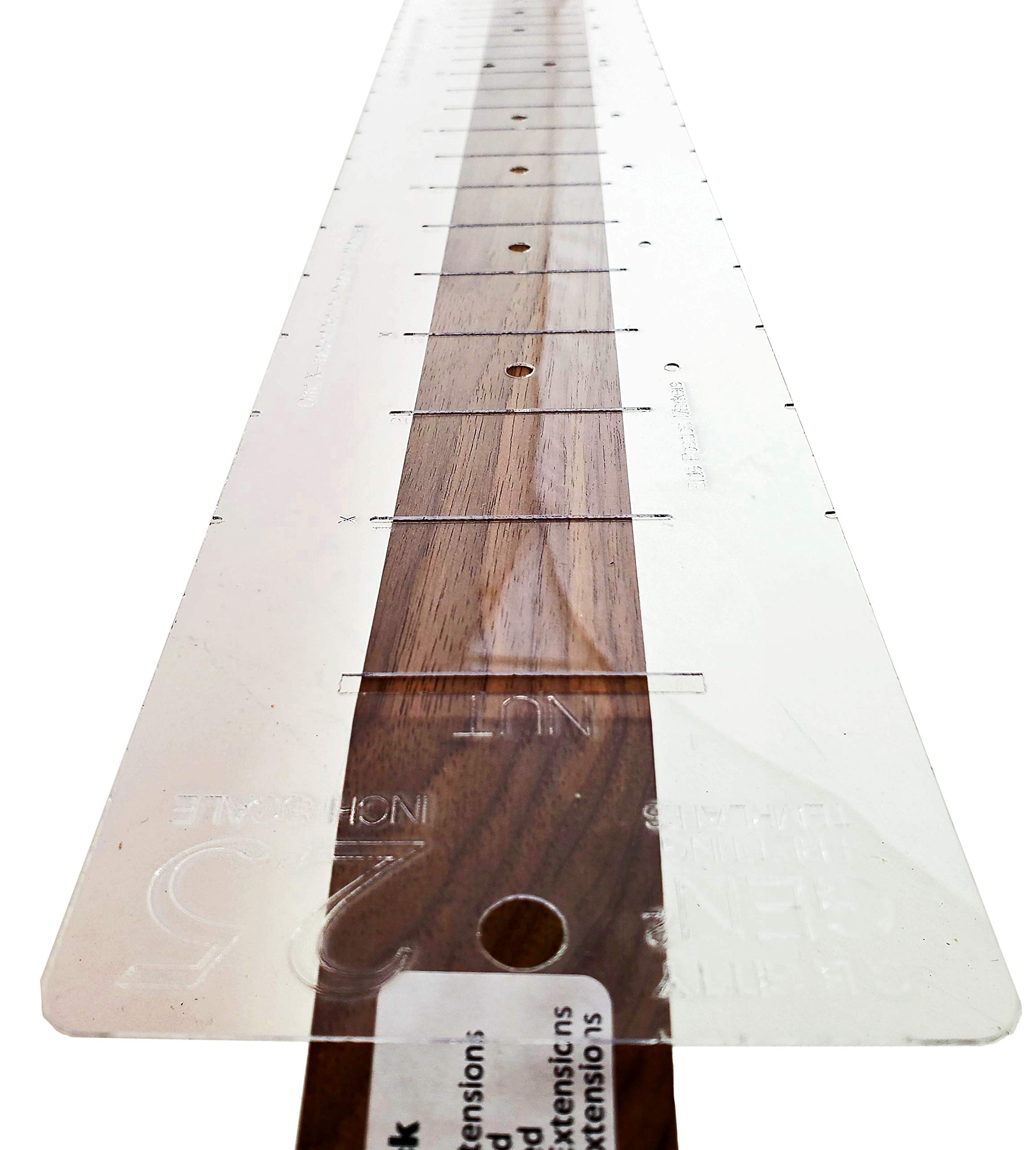 25.5-inch Fretting Scale Marking Template for Guitars - Laser-Cut-Acrylic - Popular Electric Guitar Scale as Used on Fender Telecaster(R) & Stratocaster(R)