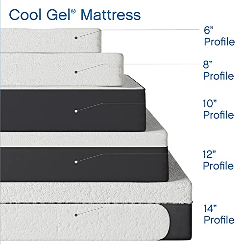 Classic Brands Cool Gel Ventilated Memory Foam 10-Inch Mattress, CertiPUR-US Certified, Mattress in a Box, King, White