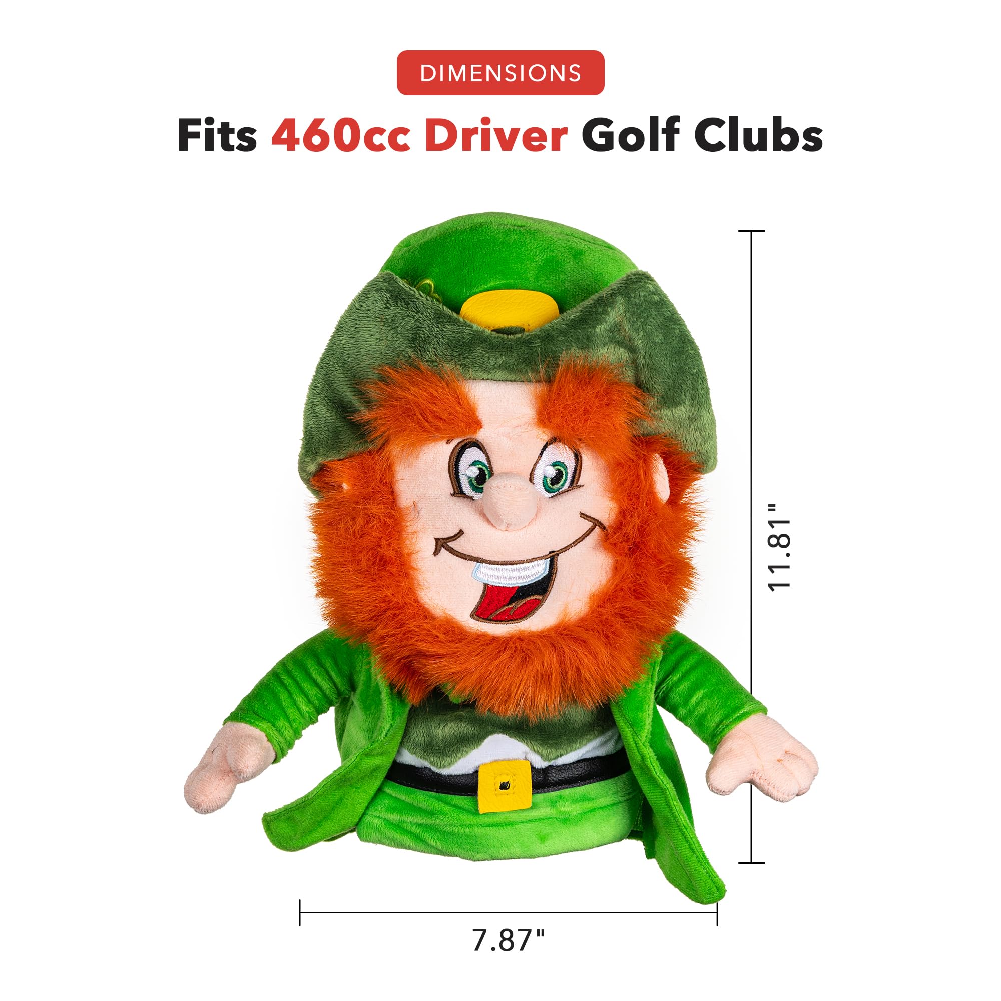 Daphne’s Leprechaun Driver Headcover | Premium Driver Headcovers | Funny Golf Club Covers | Stylish Protection for Your Clubs | Men's Golf Gear | Driver Headcover for Men and Women