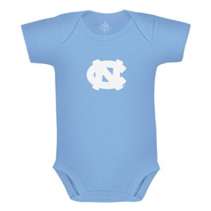 university of north carolina tar heels newborn baby bodysuit carolina blue 12 months