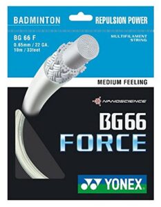 yonex bg 66 force badminton string - white