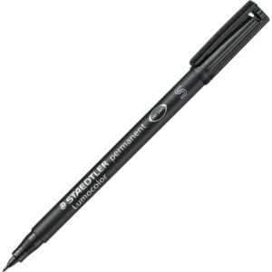 Staedtler Mars Fiber Tip Marker Permanent, Superfine, Black, Pack of 10 (STD3139)