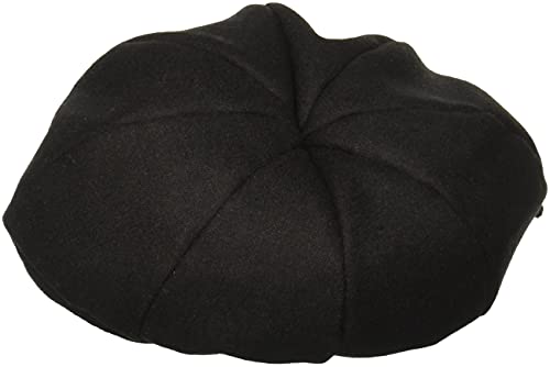 San Diego Hat Company Women's Wool Cap with Self Fabric Bow, Black, One Size