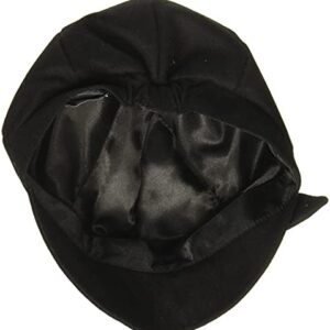 San Diego Hat Company Women's Wool Cap with Self Fabric Bow, Black, One Size