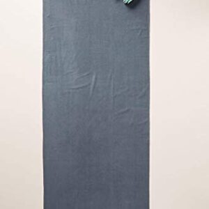 Shandali Hot Yoga Towel - SUEDE - 100% Microfiber, Super Absorbent, Bikram Yoga Mat Towel - Exercise, Fitness, Pilates, and Yoga Gear - Gray 26.5" x 72"