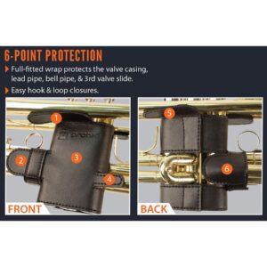 Pro Tec L226SP Trumpet 6-Point Leather Valve Guard