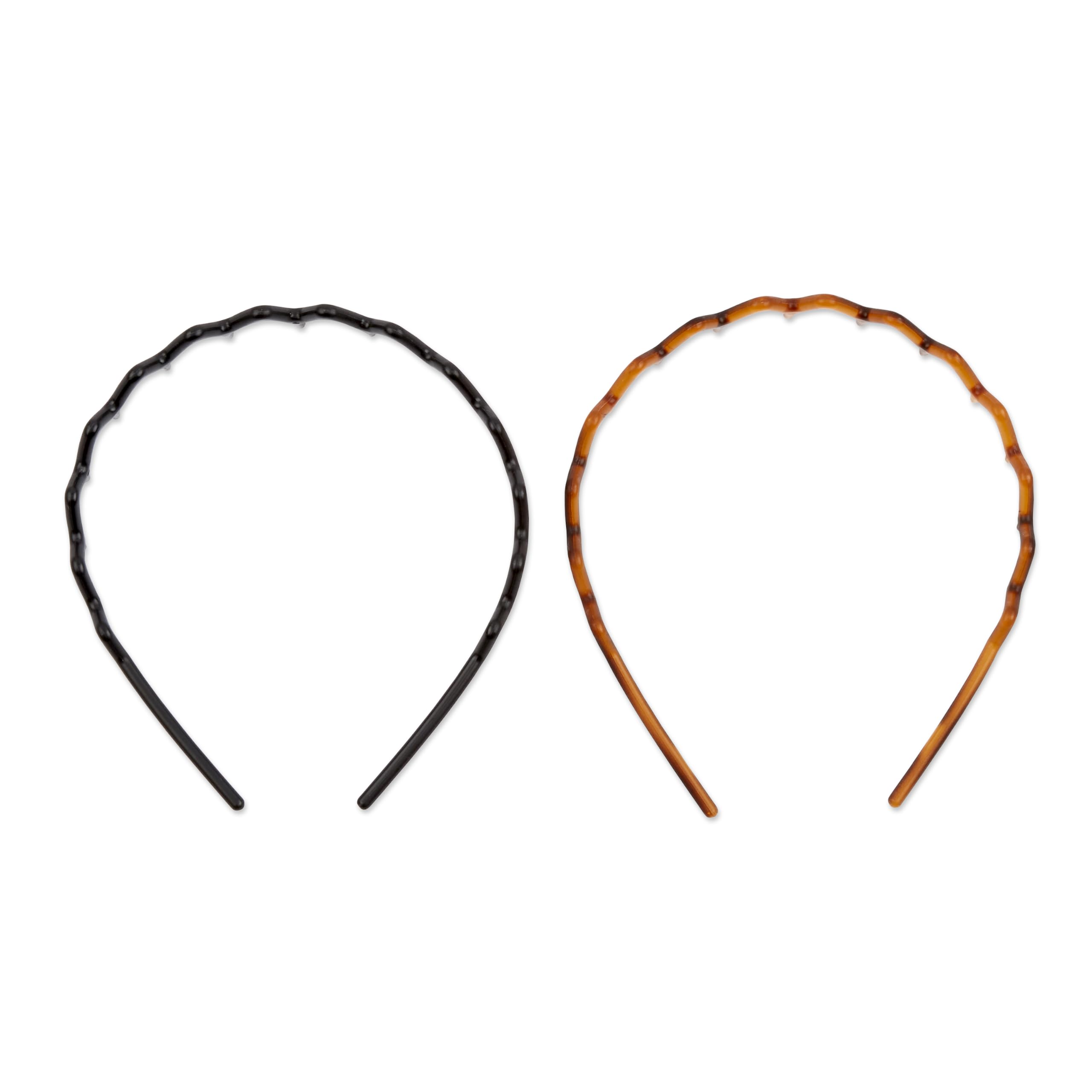 Scunci Effortless Beauty Headbands, 1-Inch Wide, 2-Count (1-Pack)