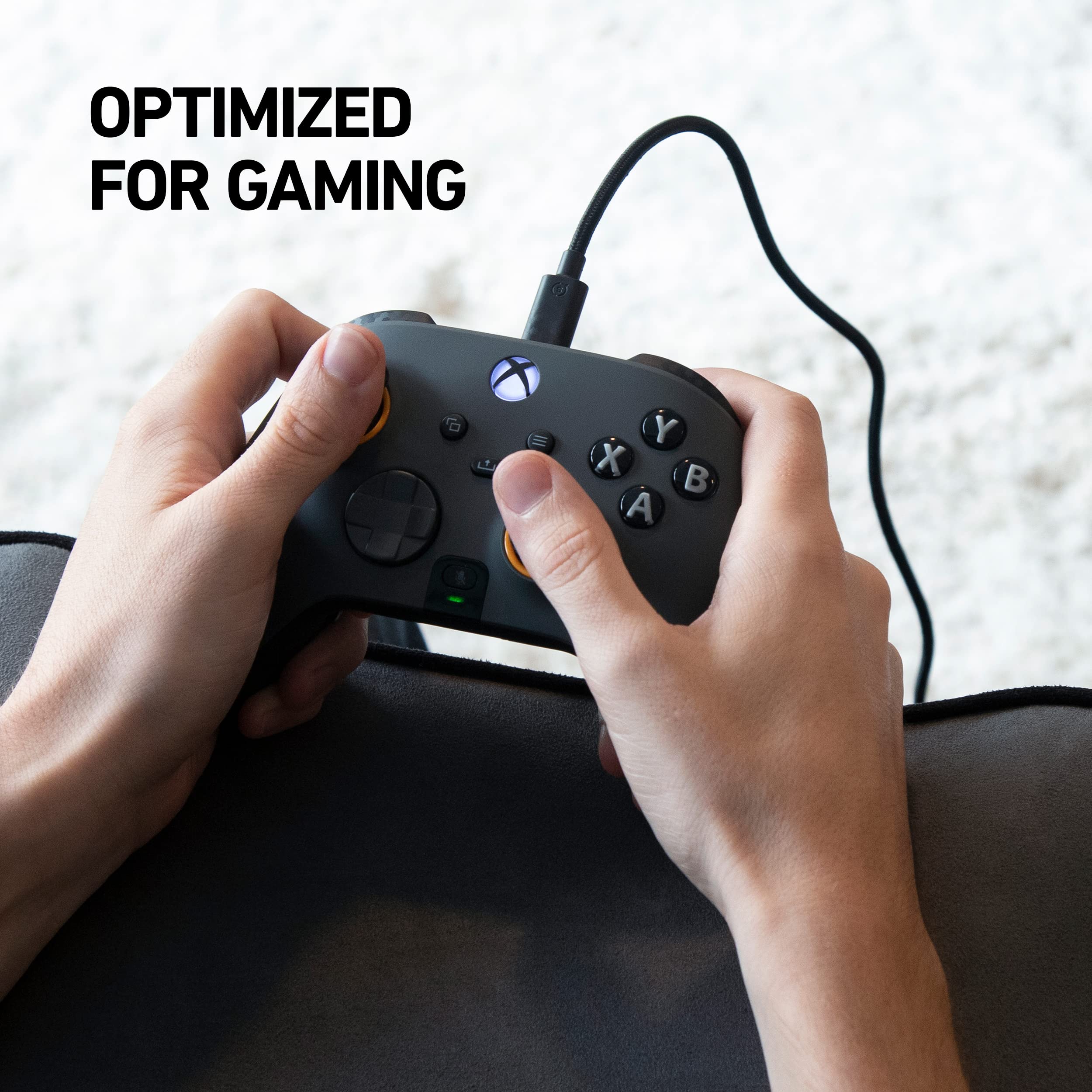 SCUF Braided USB-C Cable - Black 12ft / 3.6 Meters USB Type C Connection and Charging for Xbox, PS5 Controllers and Smart Phones - Light Gray - Xbox Series X