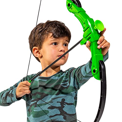 Franklin Sports Kids Archery Target Set - Indoor Bow and Arrow Set - Plastic Bow and Toy Arrows for Kids - Complete Youth Archery Set with Target Included