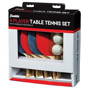 Franklin Sports 4 Player Table Tennis Paddle and Ball Set