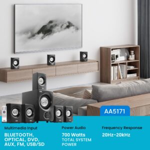 Acoustic Audio AA5171 5.1 Surround Sound Bluetooth Home Entertainment System