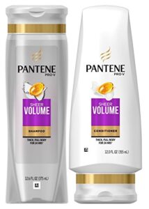 pantene pro-v sheer volume, duo set shampoo conditioner, 12.6 ounce, 1 each