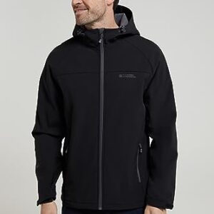 Mountain Warehouse Exodus Mens Showerproof Softshell Black Medium