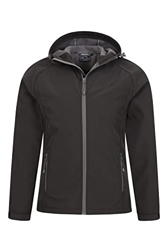 Mountain Warehouse Exodus Mens Showerproof Softshell Black Medium