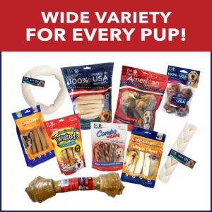 Pet Factory 100% Made in USA Beefhide 5" Chip Rolls Dog Chew Treats - Natural Flavor, 18 Count/1 Pack