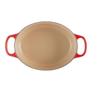 Le Creuset Cast Iron Signature Oval Casserole, 27cm, Cherry Red