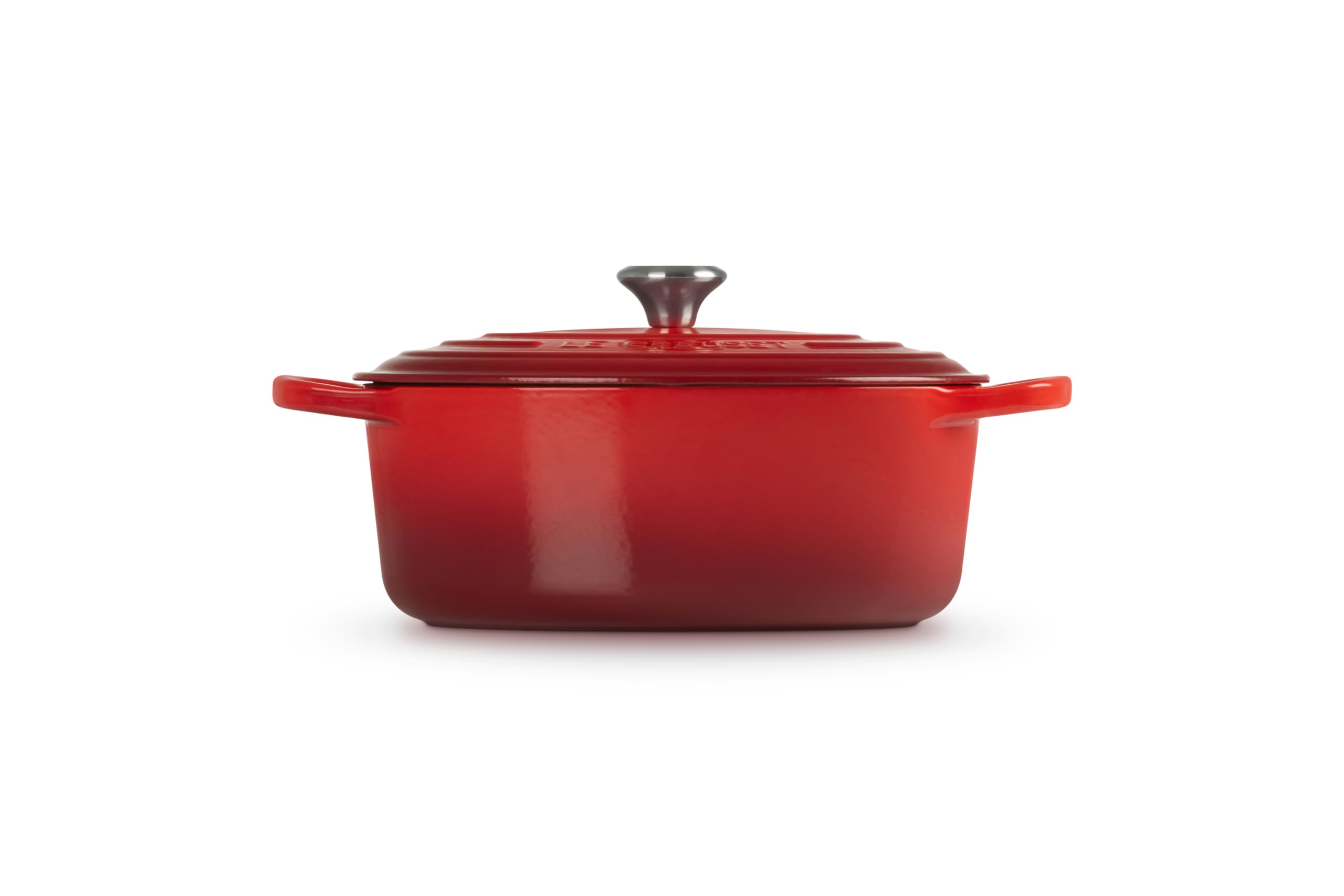 Le Creuset Cast Iron Signature Oval Casserole, 27cm, Cherry Red