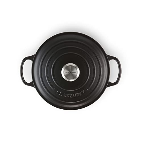 Le Creuset Signature Cast Iron Round Casserole, 26 cm - Satin Black